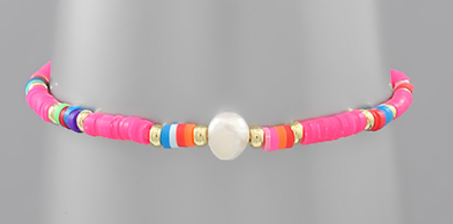 Single Pearl Beaded Bracelet