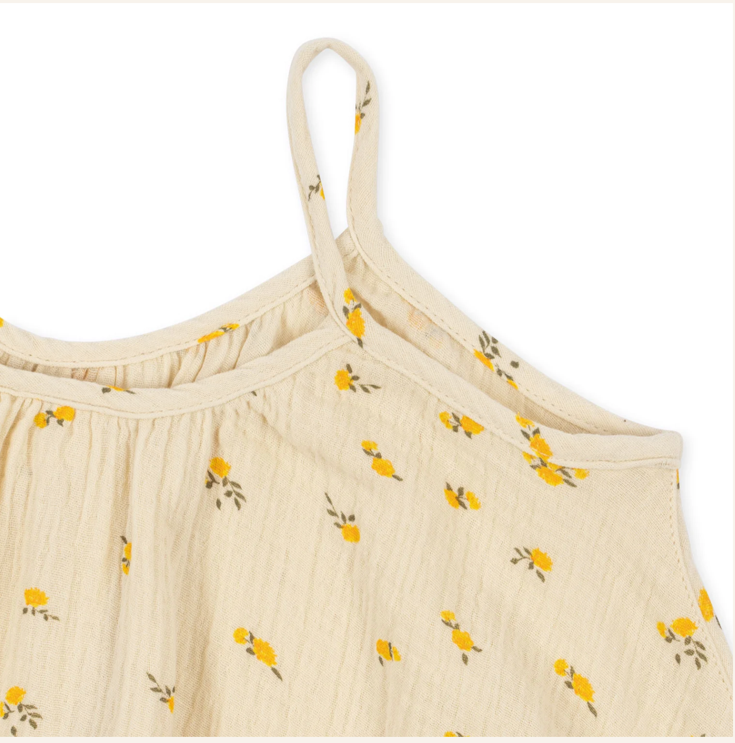 Coco Strap Dress I Yellow Floral
