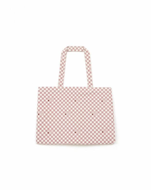 Pink Check Tote Bag