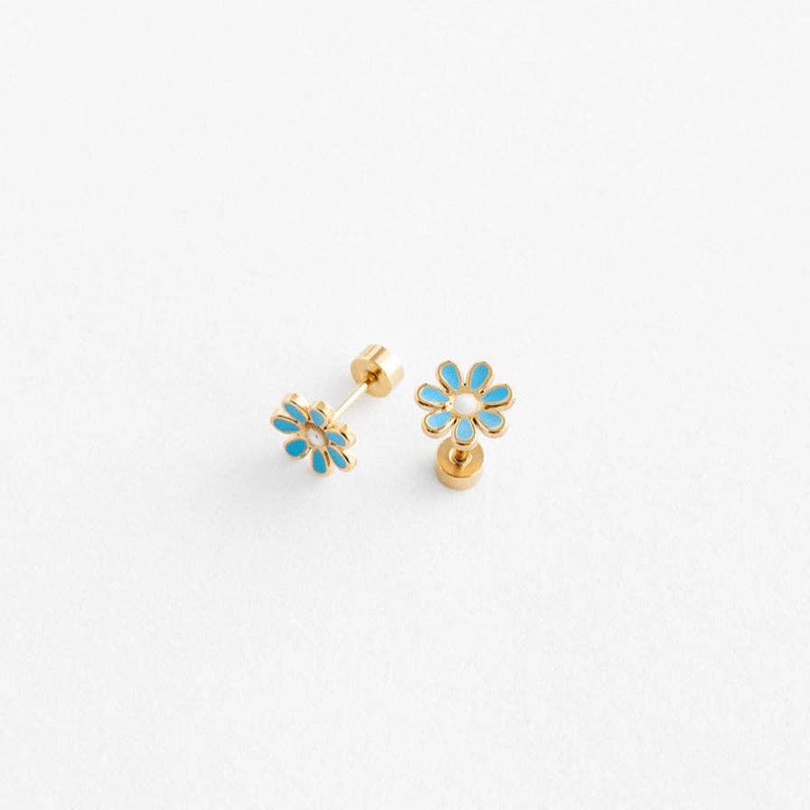 Blue Daisy Earring