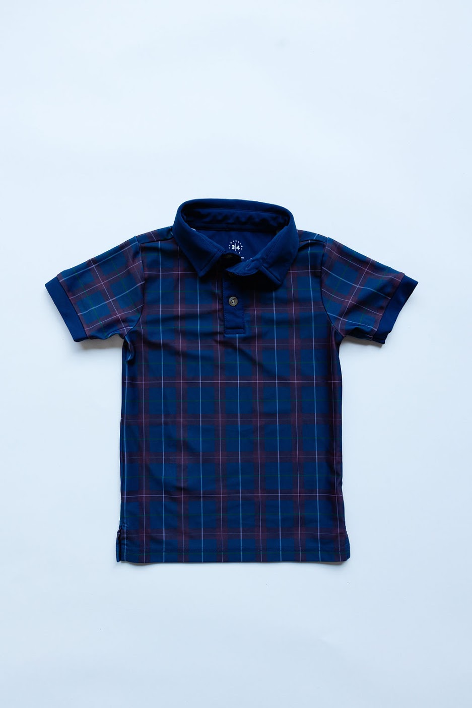 Navy/Maroon Plaid Polo