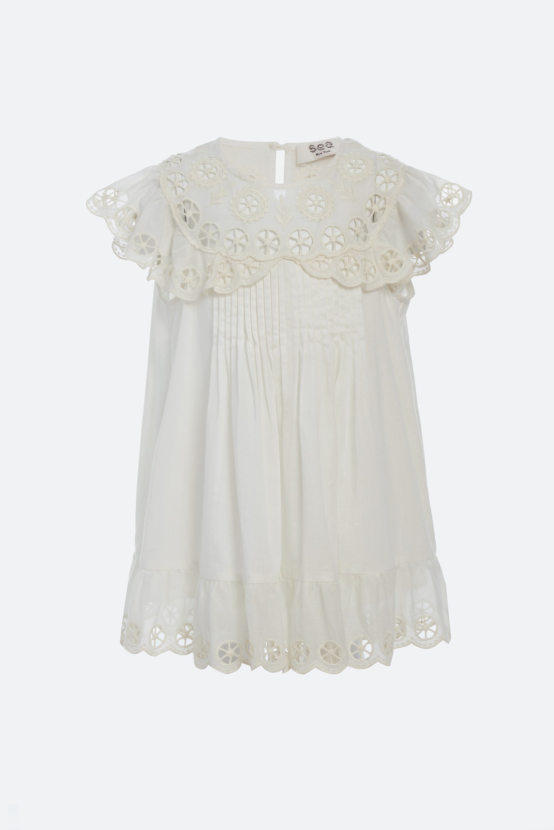 Arabella Embroidery Flutter Dress