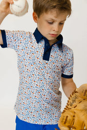 Baseball Print Polo