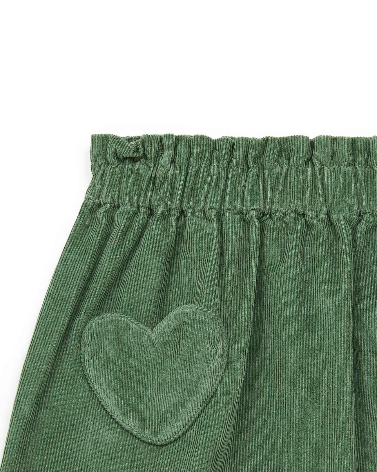 Corduroy Heart Pocket Skirt
