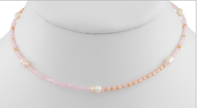 5 Pearl Seed Bead Necklace