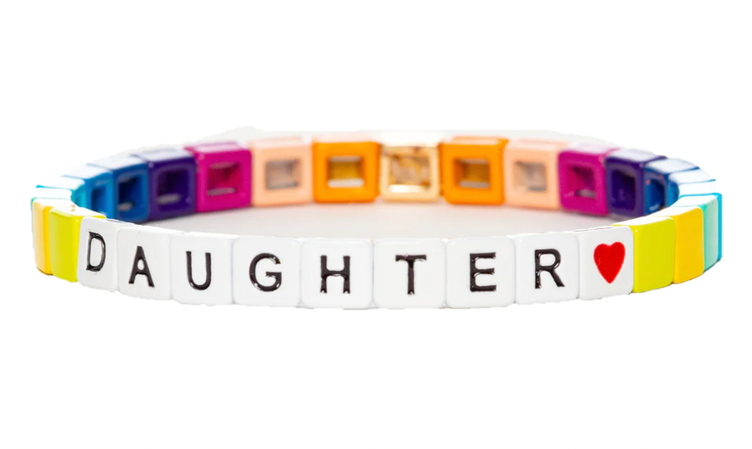 Daughter Colored Tile Bracelet