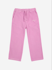 Pink Corduroy Straight Pant