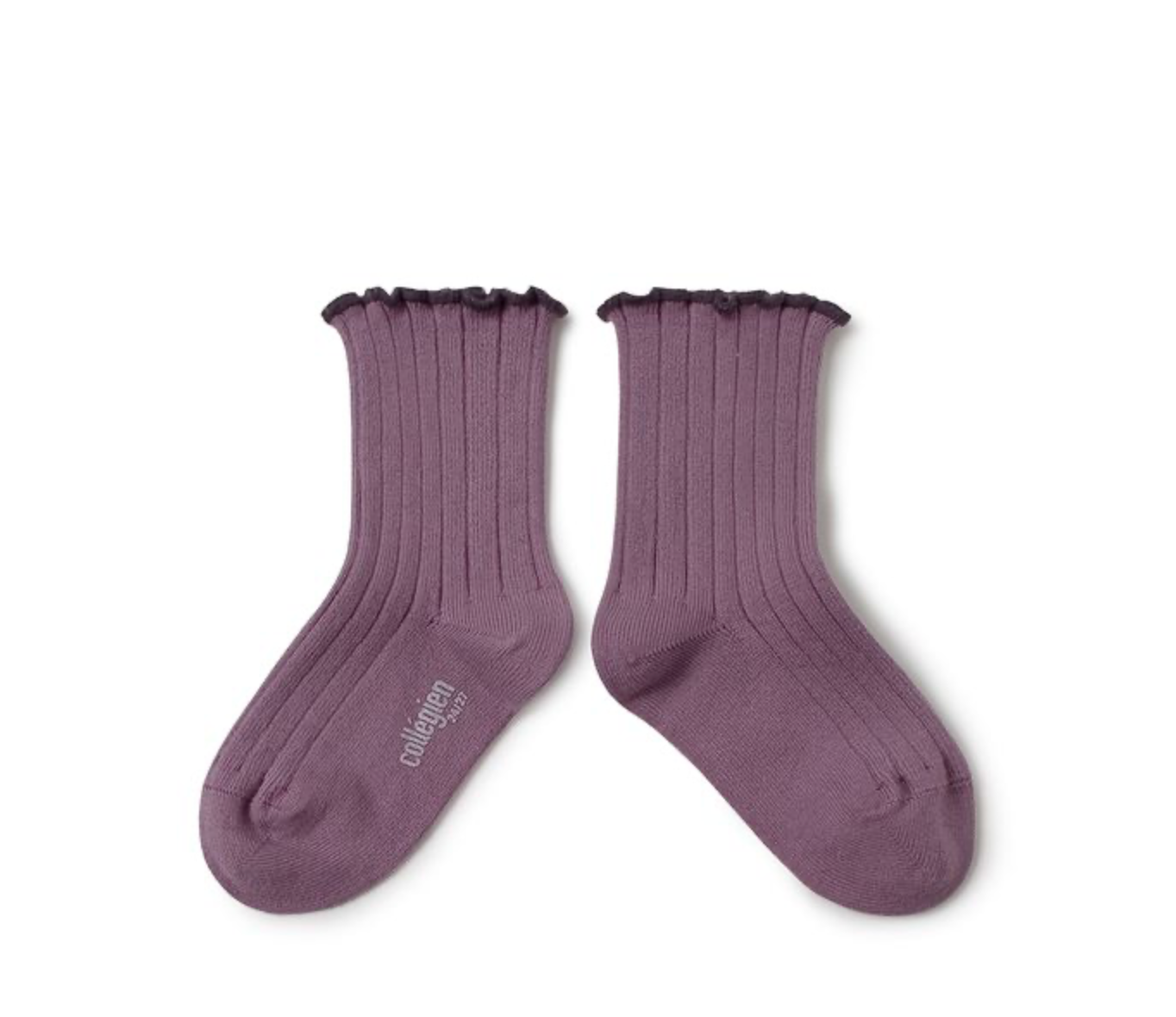 Delphine Lettuce Trim Ribbed Socks