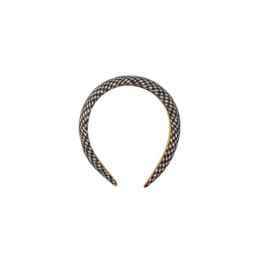Padded Headband | Black Houndstooth