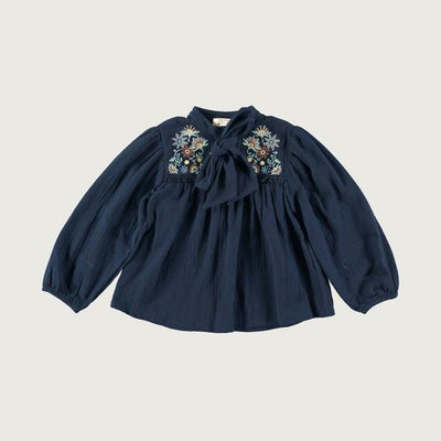 Embroidered Double Gauze Blouse
