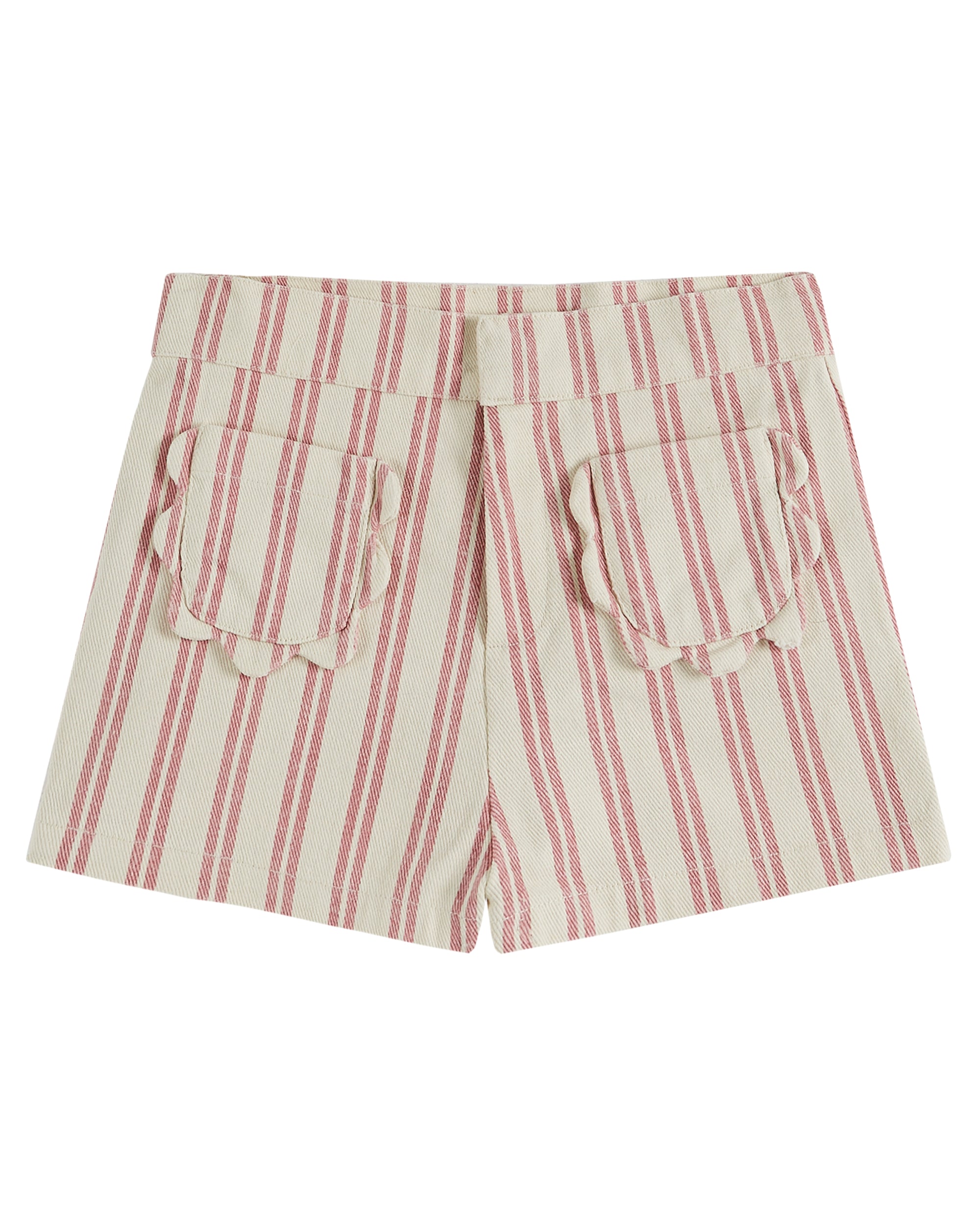 Flower Pocket Shorts I Rose Stripe