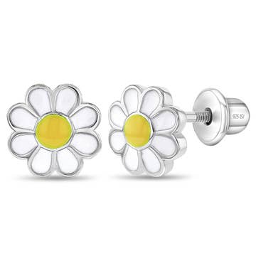 Enamel Daisy Earring