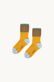 Colorblock Socks | Mustard