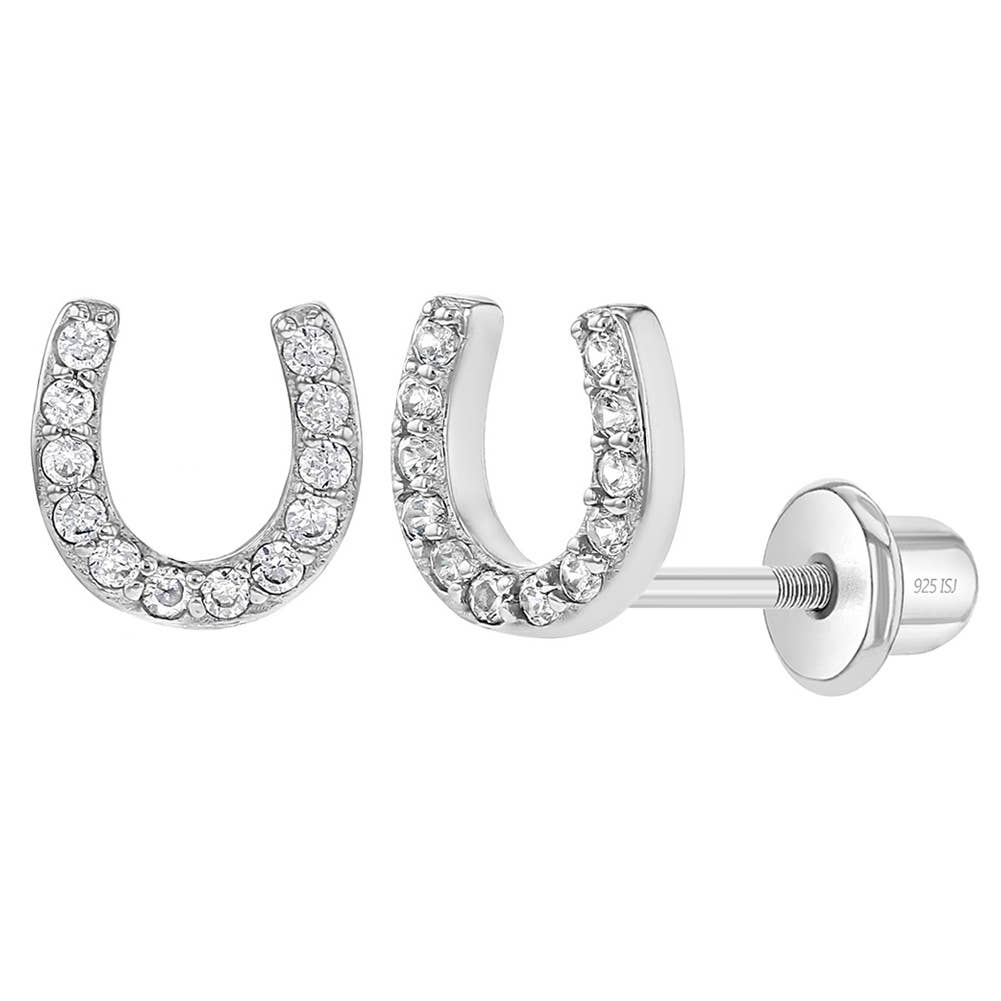 Crystal Horseshoe Stud