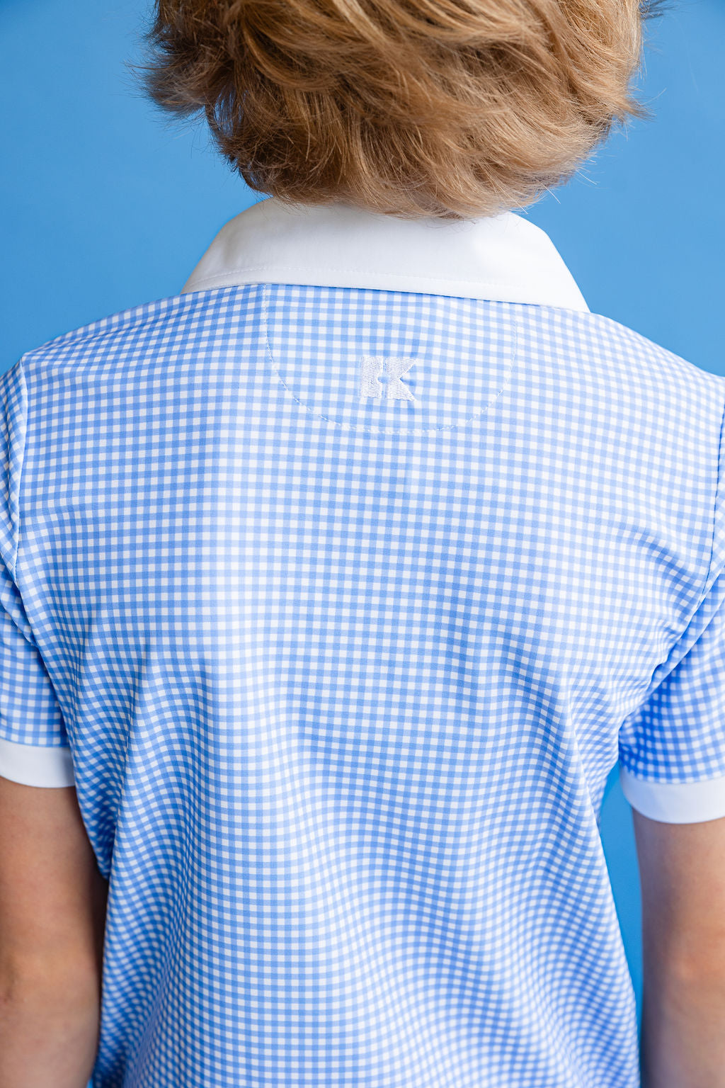 Blue Gingham Polo