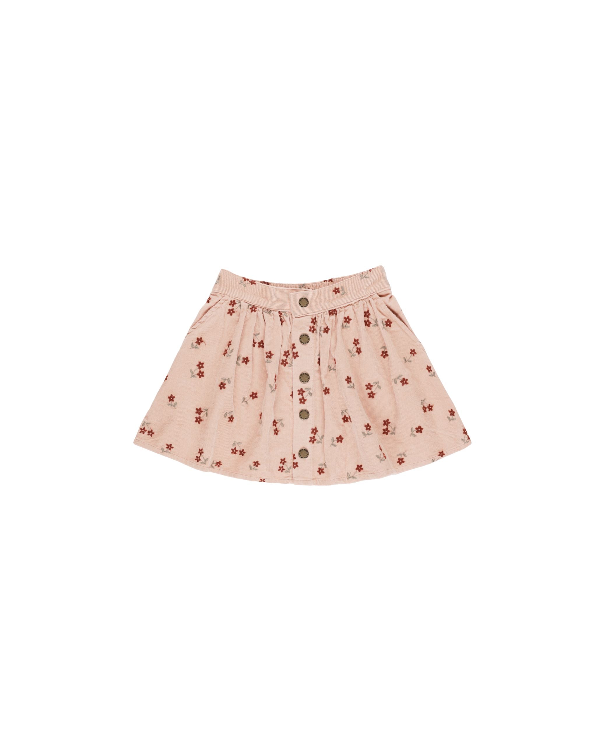 Button Front Mini Skirt