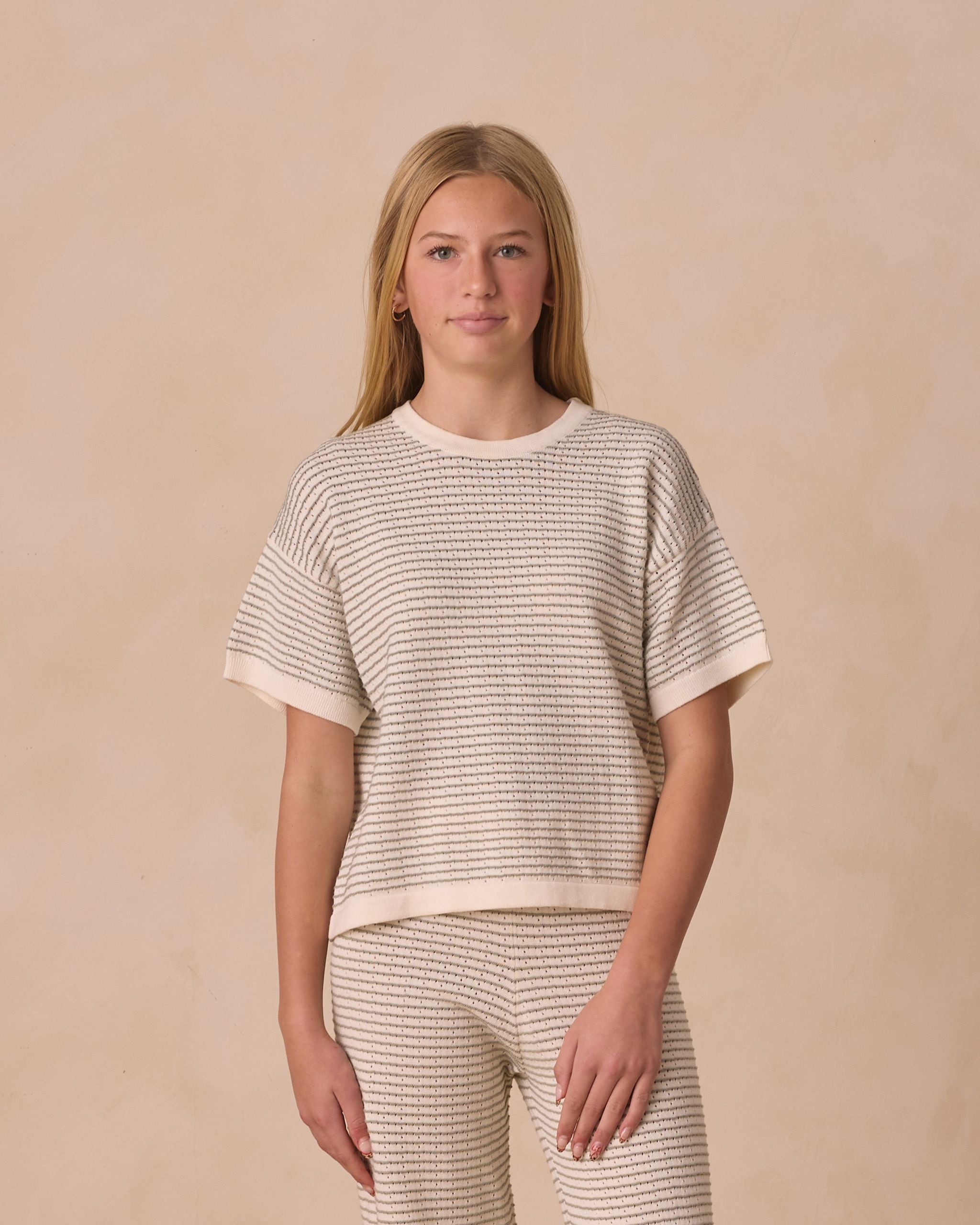 Boxy Crop Knit Tee