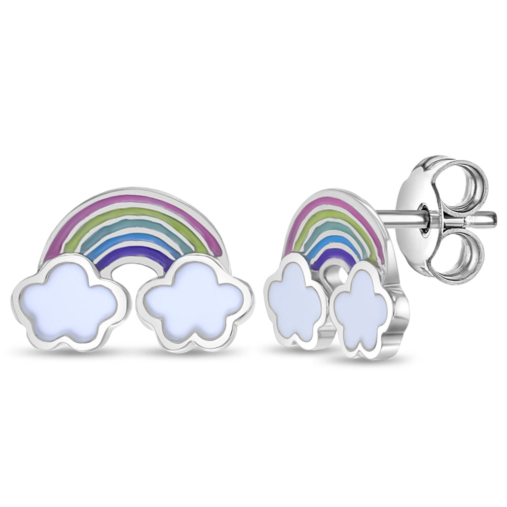 Rainbow Earrings Sterling Silver
