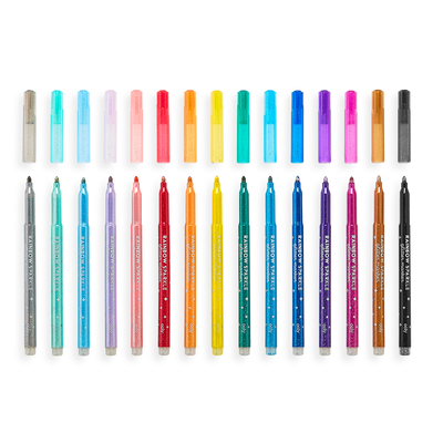 Rainbow Sparkle Glitter Markers